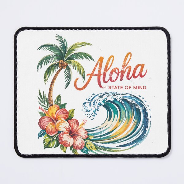 Item preview, Aloha State of Mind Retro Distressed Design - Tropical Wave Beach Vintage Aesthetic designed and sold by KymeraStudio25.