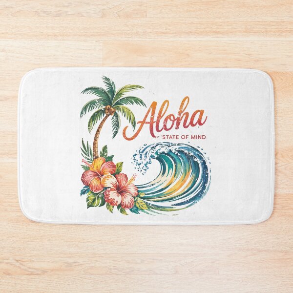 Item preview, Aloha State of Mind Retro Distressed Design - Tropical Wave Beach Vintage Aesthetic designed and sold by KymeraStudio25.