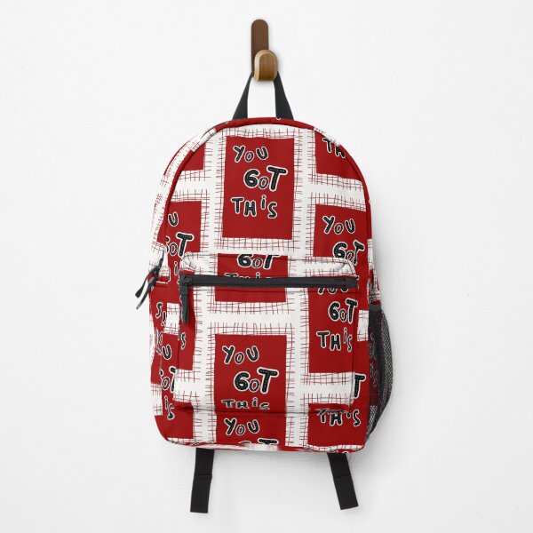 Item preview, You Got This - Bold Red Motivational Quote with Plaid Border designed and sold by RM-Journey.