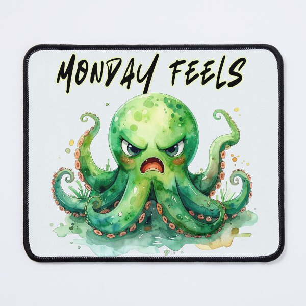 Item preview, Monday Feels – Moody Octopus designed and sold by LiskoDesign.