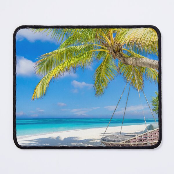Item preview, Relaxing Swing Hanging Palm Tree Tropical Beach Tranquility designed and sold by icemanphotos.
