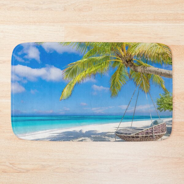 Item preview, Relaxing Swing Hanging Palm Tree Tropical Beach Tranquility designed and sold by icemanphotos.