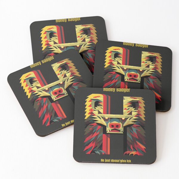 Item preview, Honey Badger Letter H – Savage Geometric Animal Typography designed and sold by V--I--R.