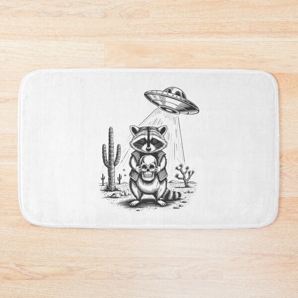 Item preview, Occult Raccoon Skull & UFO - Dark Academia Engraving designed and sold by Krasnovaovaova.