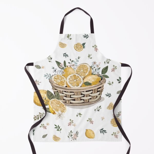 Item preview, Botanical Cottagecore Lemon in rattan basket Illustration designed and sold by storieslanguage.