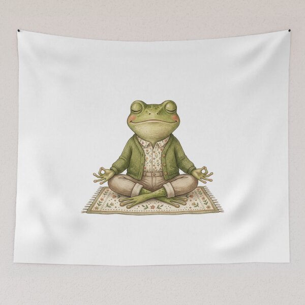 Item preview,  Vintage Cute Frog Yoga Meditation Lover designed and sold by SOUFIANE1991.