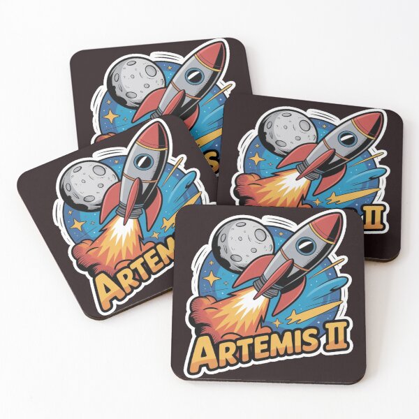 Item preview, Artemis 2 Cartoon Rocket Cute Space Mission NASA Inspired Design designed and sold by NatArtSA.