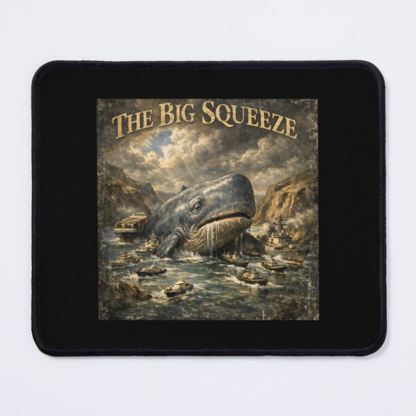 Item preview, Surrealism The Big Squeeze Whale Maritime Art designed and sold by SplashTastic.