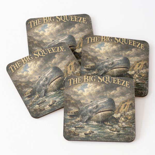 Item preview, Surrealism The Big Squeeze Whale Maritime Art designed and sold by SplashTastic.