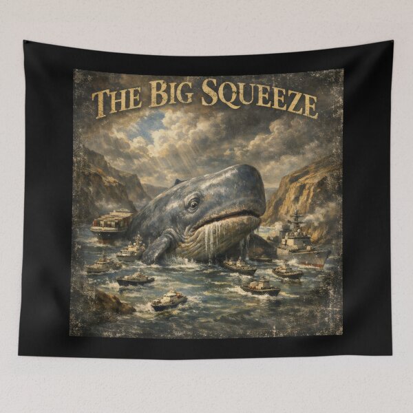 Item preview, Surrealism The Big Squeeze Whale Maritime Art designed and sold by SplashTastic.