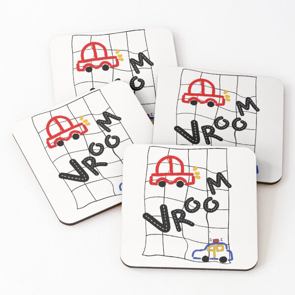 Item preview, Vroom Vroom! Colorful Hand-Drawn Car & Police Car designed and sold by RM-Journey.