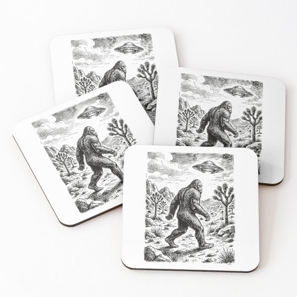 Item preview, Bigfoot Sasquatch Sighting UFO - Vintage Desert Mystery designed and sold by Krasnovaovaova.