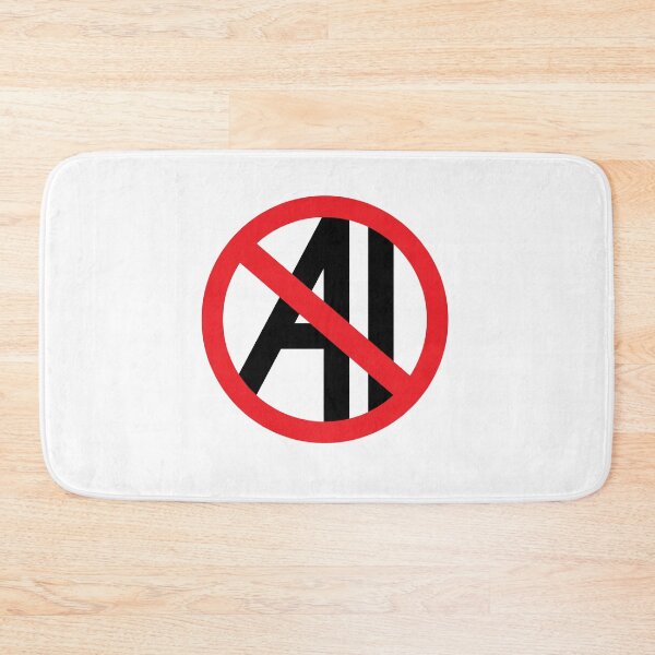Item preview, No AI badge designed and sold by lokiblueguitar.