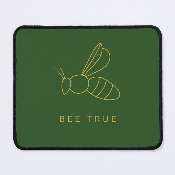 Item preview, Minimalist Bee Line Art – Bee True Nature Design in Soft Green & Gold designed and sold by Slow Vibes Designs.