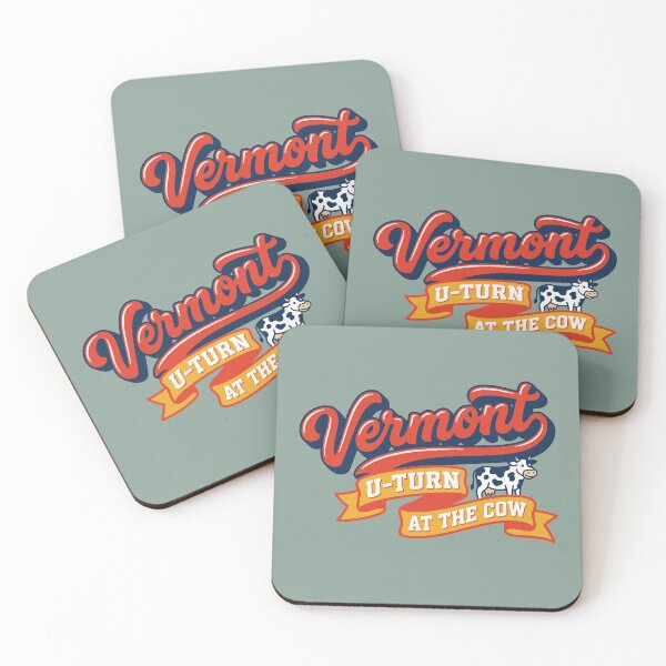 Item preview, Vermont Retro Roadside Sign U-Turn At The Cow Vintage Aesthetic designed and sold by Cozy-Old-Pub.