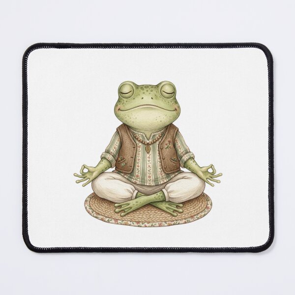 Item preview, Vintage Cute Frog Yoga Meditation Lover designed and sold by SOUFIANE1991.