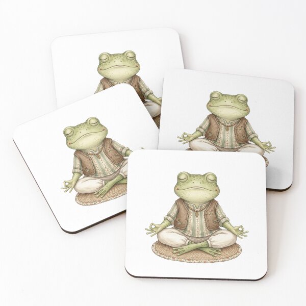 Item preview, Vintage Cute Frog Yoga Meditation Lover designed and sold by SOUFIANE1991.