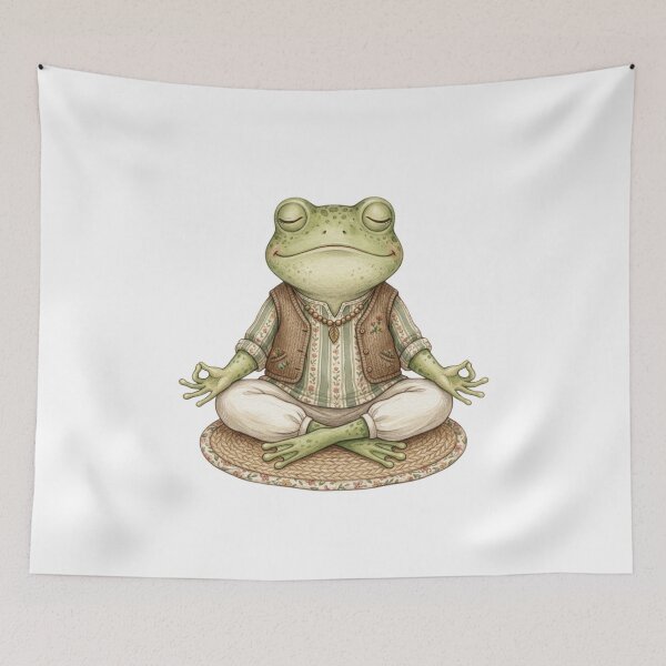 Item preview, Vintage Cute Frog Yoga Meditation Lover designed and sold by SOUFIANE1991.