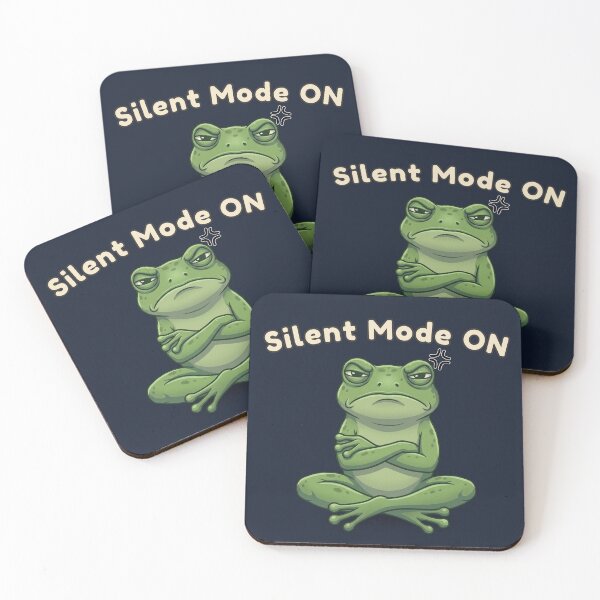 Item preview, Silent Mode ON Funny Frog Introvert Mood Meme Aesthetic Design designed and sold by MoonVibe-studio.