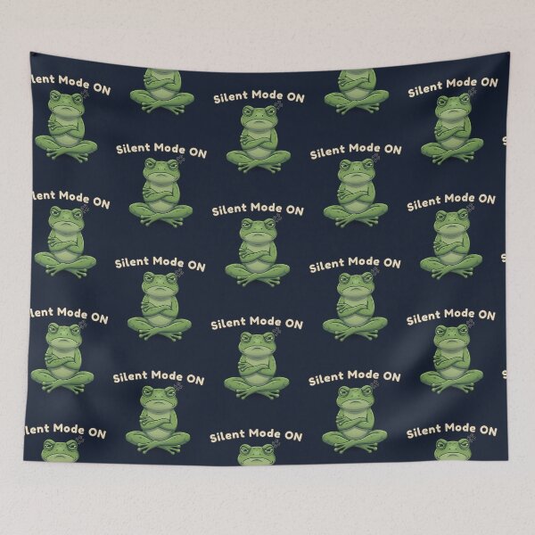 Item preview, Silent Mode ON Funny Frog Introvert Mood Meme Aesthetic Design designed and sold by MoonVibe-studio.
