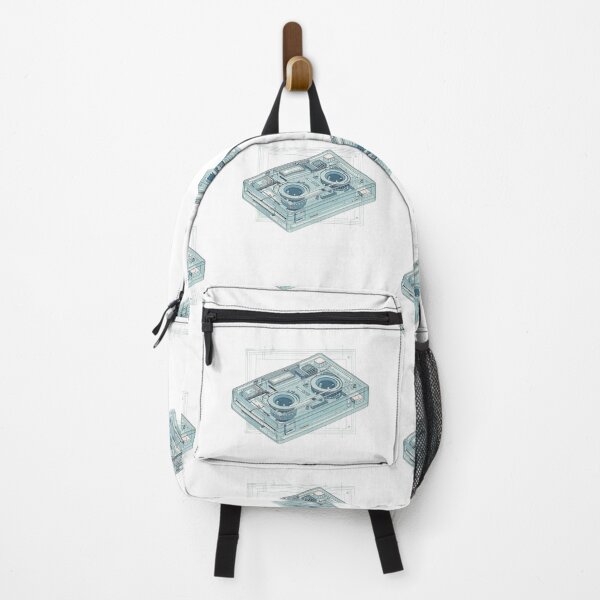 Item preview, Retro Transparent Cassette Player Blueprint Art designed and sold by KiraCreationism.
