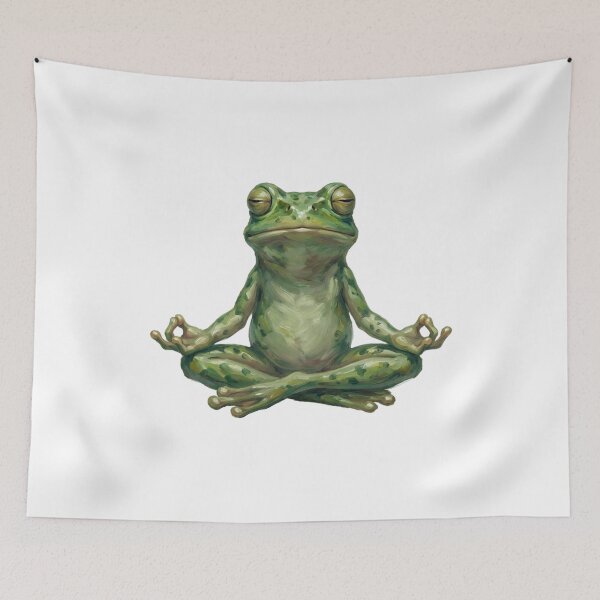 Item preview, Vintage Cute Frog Yoga Meditation Lover designed and sold by SOUFIANE1991.