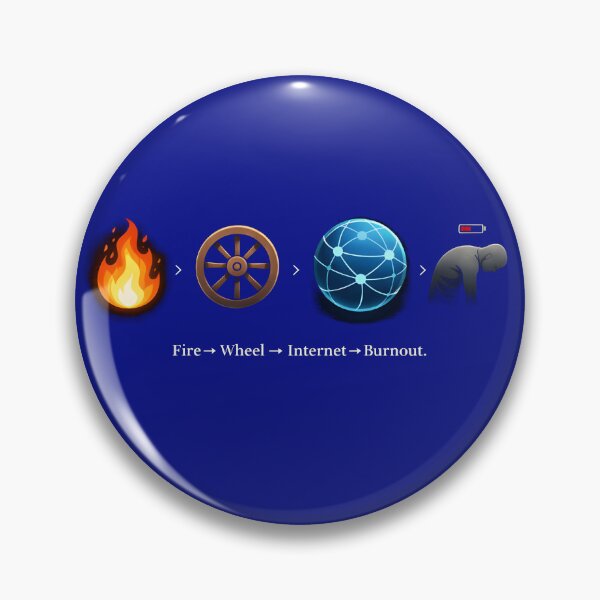 Item preview, Fire Wheel Internet Burnout T-Shirt – Human Evolution, Tech Overload, Mental Health & Modern Life Graphic designed and sold by FunkyVista.