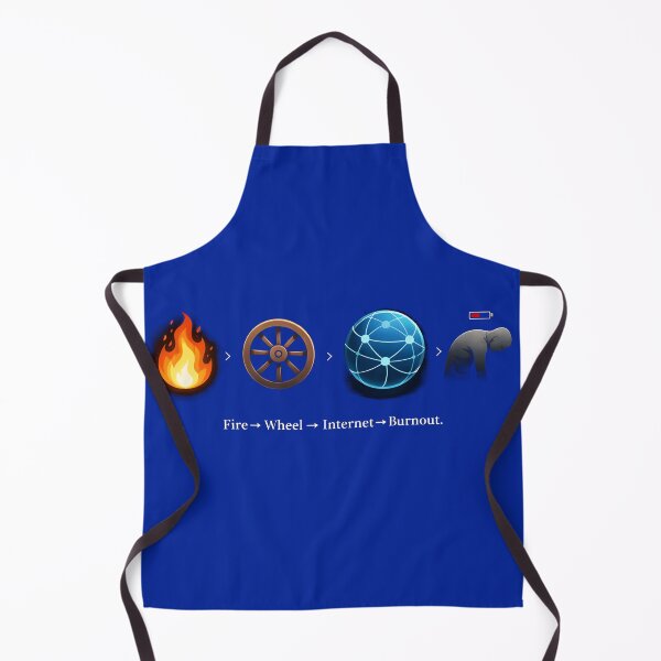 Item preview, Fire Wheel Internet Burnout T-Shirt – Human Evolution, Tech Overload, Mental Health & Modern Life Graphic designed and sold by FunkyVista.