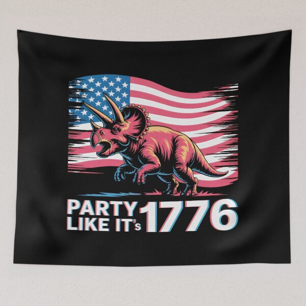 Item preview, USA Party Like Its 1776 Patriotic Dinosaur designed and sold by SplashTastic.
