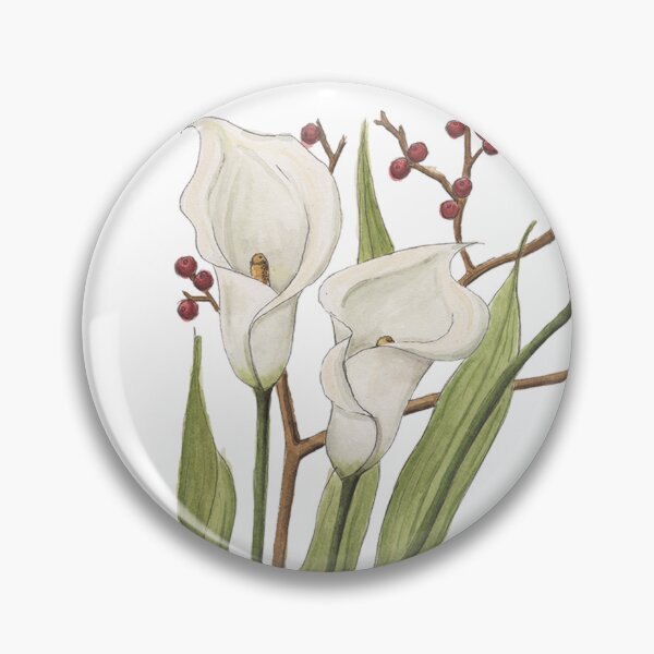 Item preview, White Calla Lily Christmas Design  designed and sold by NaughtyFlorals.
