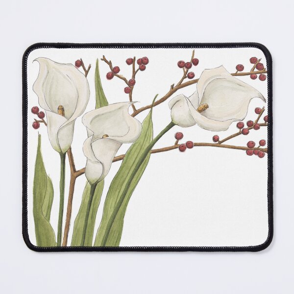 Item preview, White Calla Lily Christmas Design  designed and sold by NaughtyFlorals.