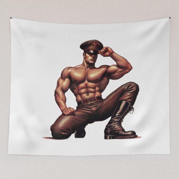Item preview, 1940's Tom of Finland Leather Daddy Hat Tribute Berlin German Officer designed and sold by ItsAKinkThing.