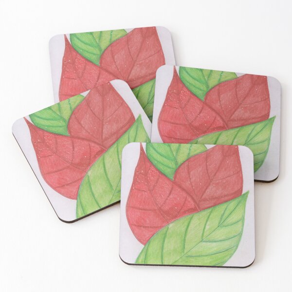 Item preview, Red and green leaves  designed and sold by Artbysarah23.