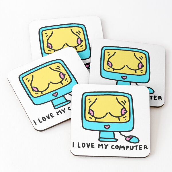 Item preview, I Love My Computer | Funny Cute Tech Humor Design designed and sold by Plant Cult.