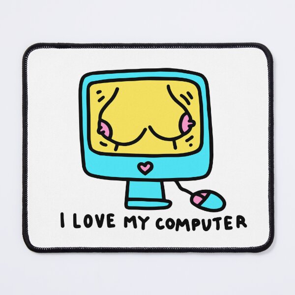 Item preview, I Love My Computer | Funny Cute Tech Humor Design designed and sold by Plant Cult.