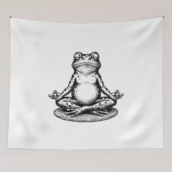 Item preview,  Vintage Cute Frog Yoga Meditation Lover designed and sold by SOUFIANE1991.