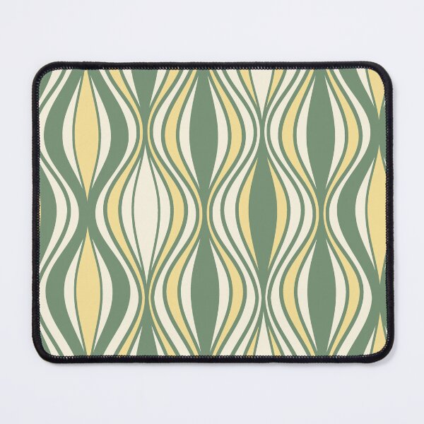 Item preview, Meadow Rhythm – Earthy Green Retro Wave Pattern designed and sold by Helmina Groper.