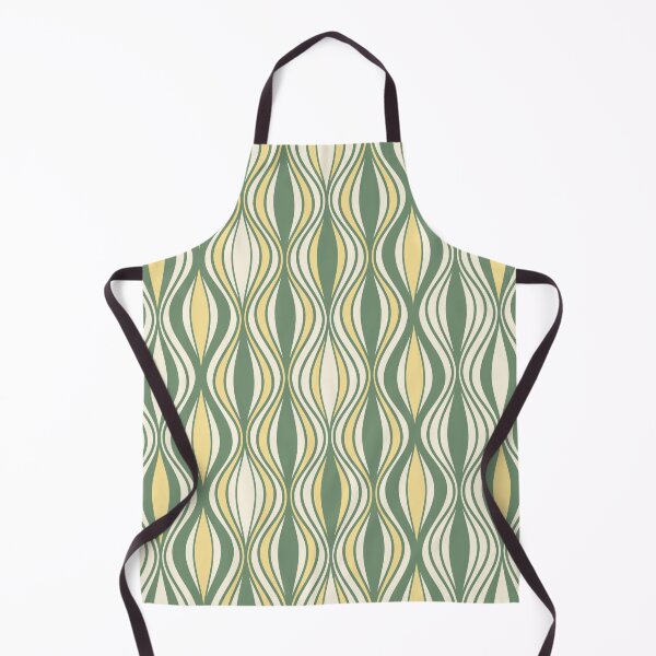 Item preview, Meadow Rhythm – Earthy Green Retro Wave Pattern designed and sold by Helmina Groper.