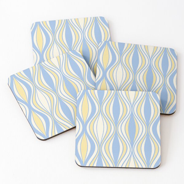 Item preview, Sky Breeze – Minimal Blue Retro Wave Pattern designed and sold by Helmina Groper.