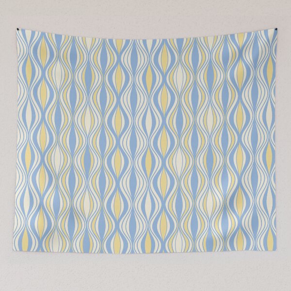 Item preview, Sky Breeze – Minimal Blue Retro Wave Pattern designed and sold by Helmina Groper.
