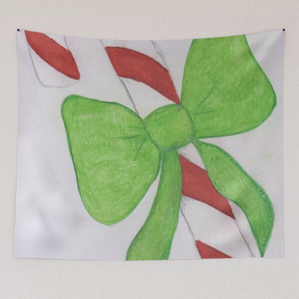 Item preview, Candy cane with bow designed and sold by Artbysarah23.
