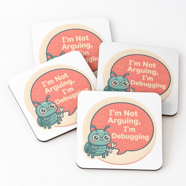 Item preview, I'm Not Arguing I'm Debugging Developer Sticker designed and sold by PuddlePixels.