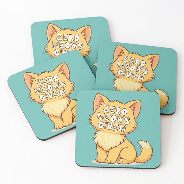 Item preview, Zero meows given cat pun designed and sold by ArtsyLouise.
