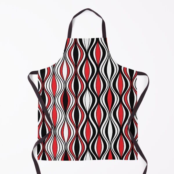 Item preview, Electric Rouge – Bold Red and Black Retro Wave Pattern designed and sold by Helmina Groper.