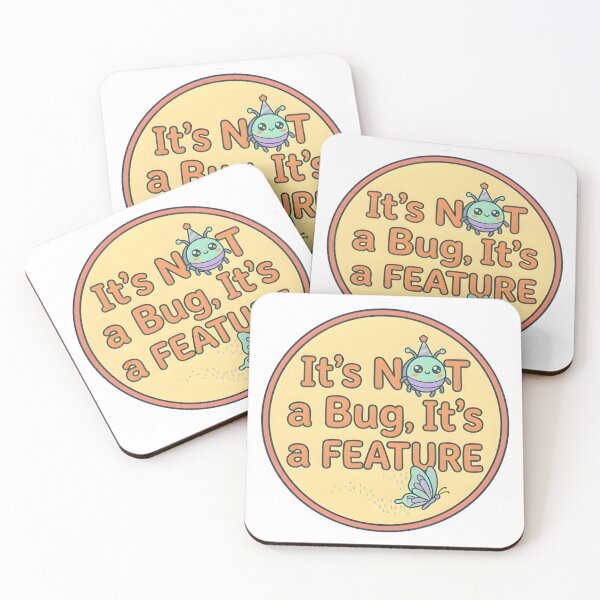 Item preview, It's Not a Bug It's a Feature Programmer Sticker designed and sold by PuddlePixels.