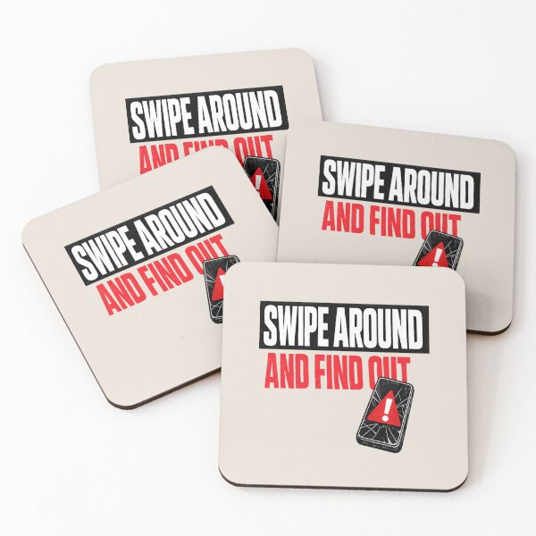 Item preview, Swipe Around and Find Out Warning Phone designed and sold by POD DYNASTY.