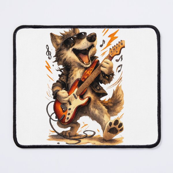 Item preview, Cool Rock Wolf Guitarist designed and sold by photoparadise22.