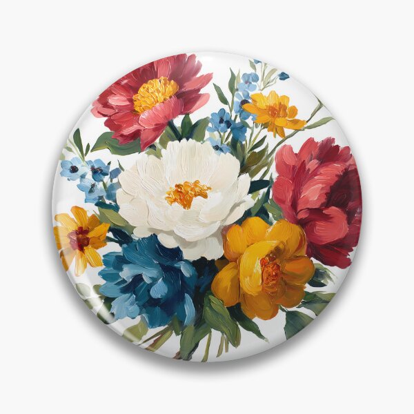 Item preview, Vibrant Multi-Color Peony Bouquet - Bold Romantic Floral Art Print designed and sold by DesignArtist.ia.