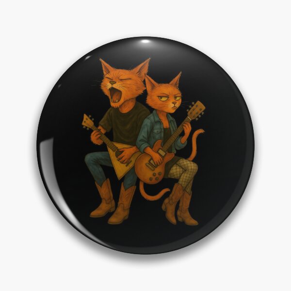 Item preview, Rock Cat Duo Illustration designed and sold by MoonfurStudio.
