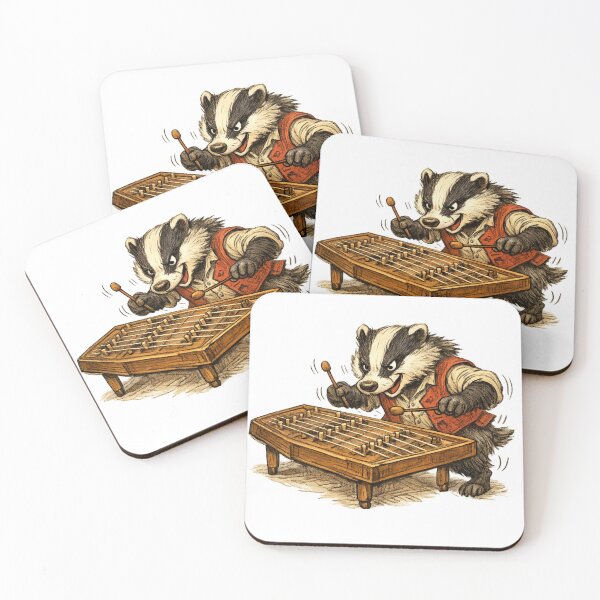 Item preview, Energetic Badger Xylophone Player designed and sold by photoparadise22.